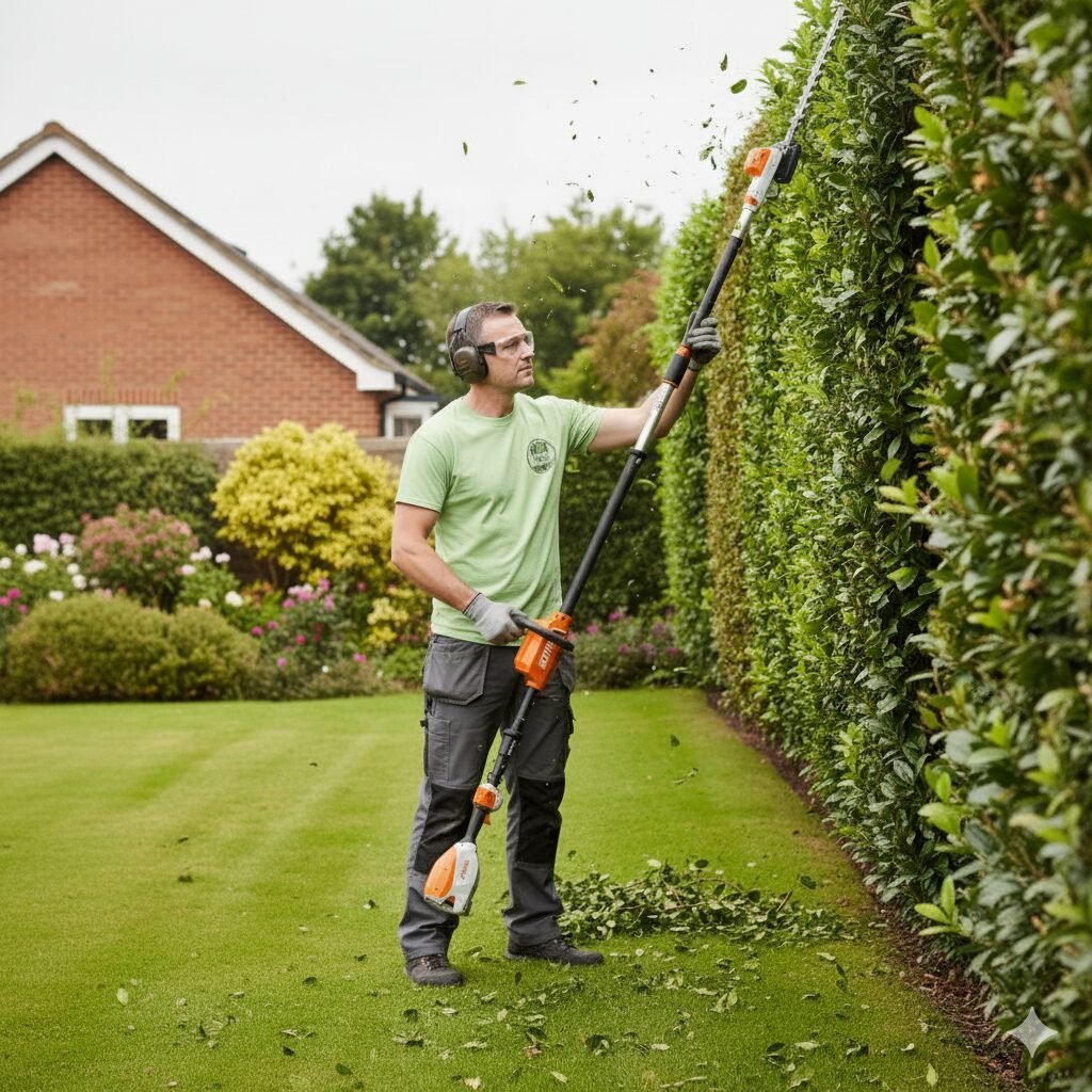 Hedge Cutting Surrey for commercial sites with a clear and welcoming route