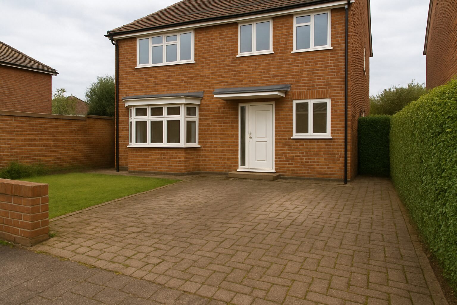 Front area before driveway and patio improvements
