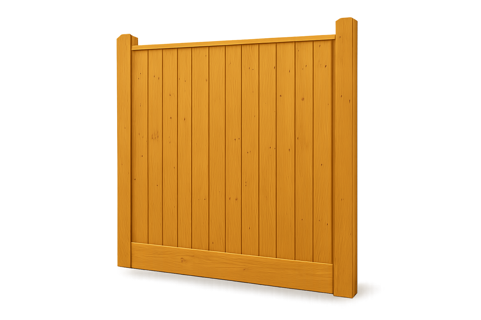 Fence panel moving into place