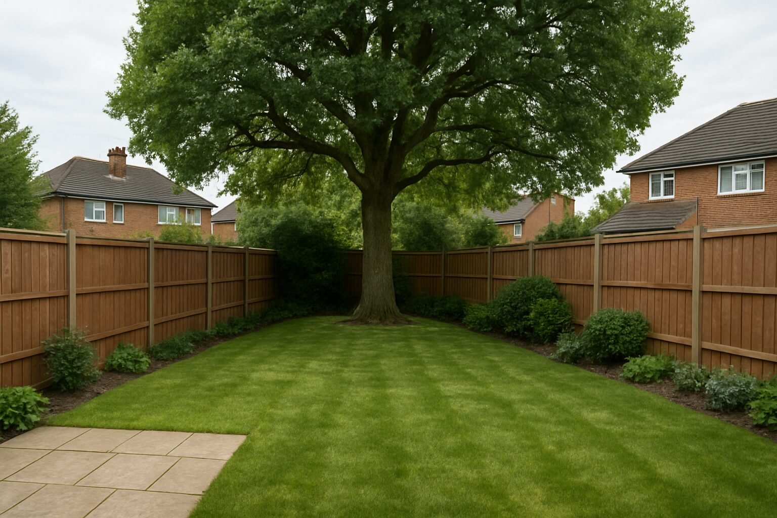 Garden before tree surgery work