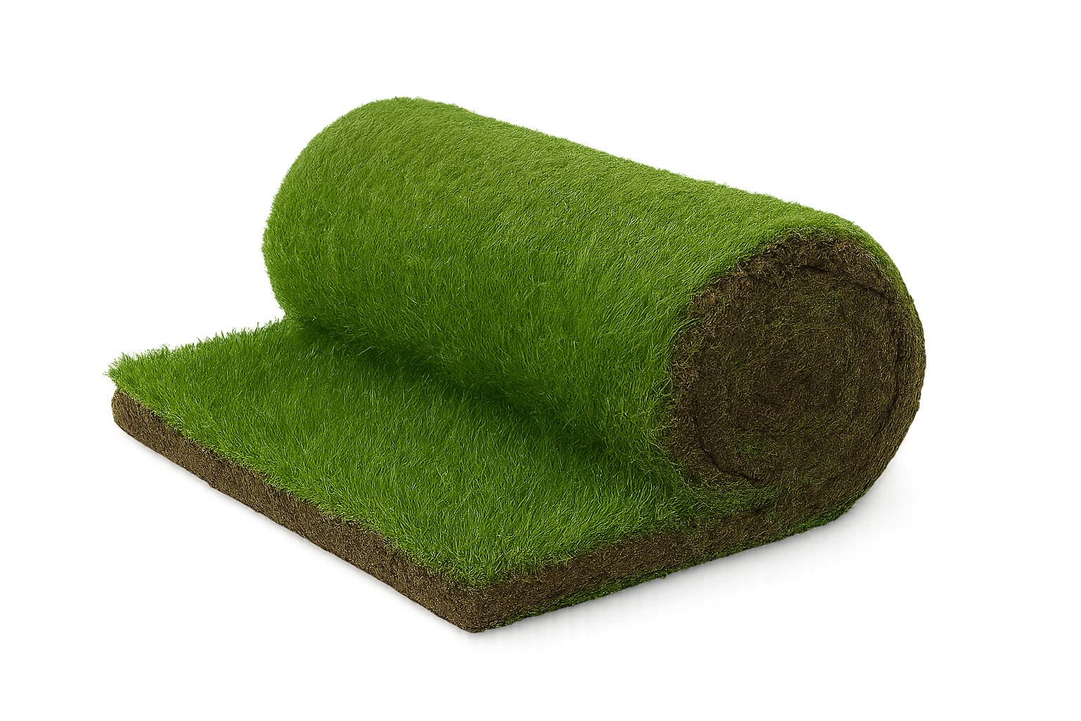 Artificial grass roll moving across the ground